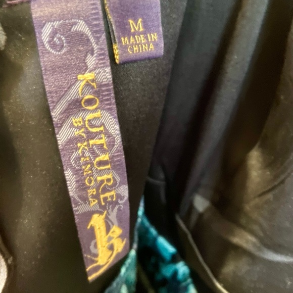 Black and Blue Women's Dress - Picture 5 of 6